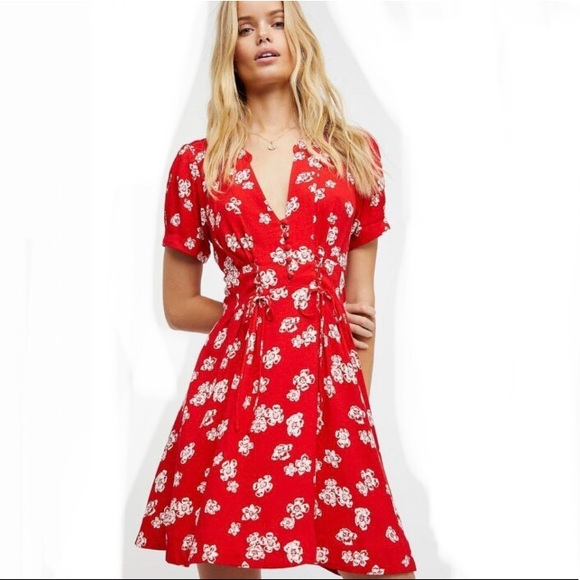 Free People Dresses & Skirts - Free People Dream Girl Rockin’ Red Dress - Size 8